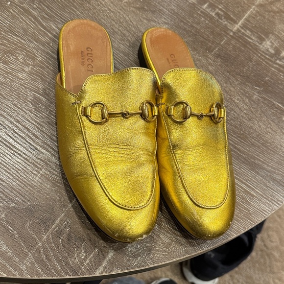Gucci Shoes - Gucci Women's Gold Mules